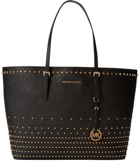 michael kors jet set travel stud degrade tote|Michael Kors saffiano tote.